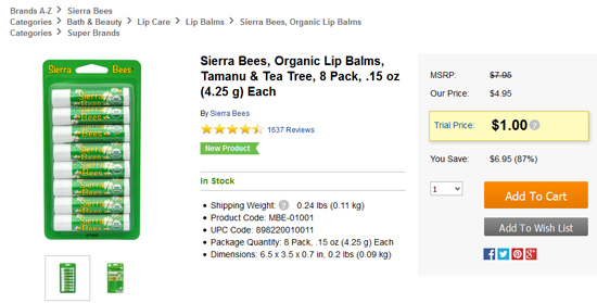 Sierra Beesリップクリーム8本セットセール
