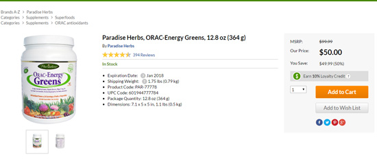 ORAC Energy Greensのセール