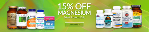 マグネシウムカテゴリの15%割引セール